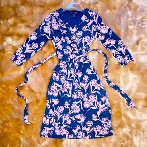 NWOT APeainthePod Maternity Blue Wrap Dress Sz XS